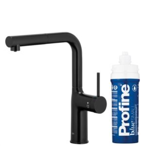 DUERO PURE MOVE BLACK bateria kuchenna z filtracją wody oraz wyciąganą wylewką
